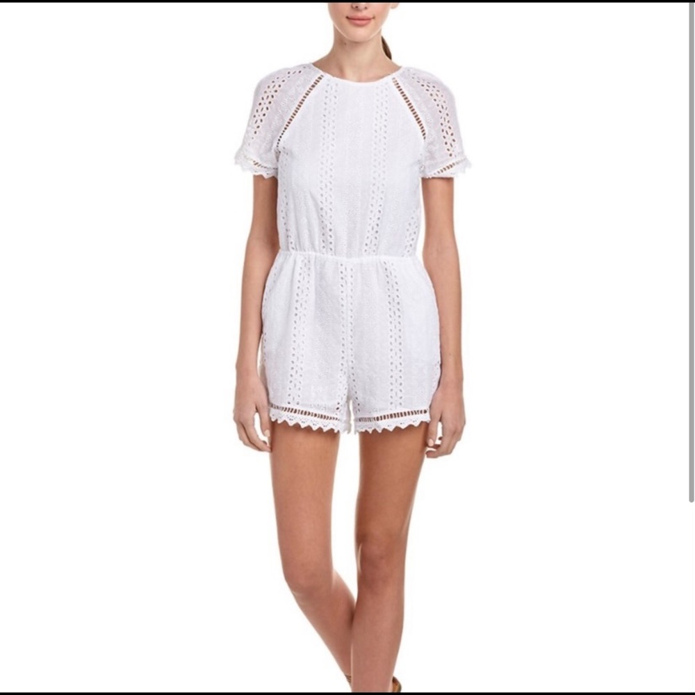 Embroidered White Romper